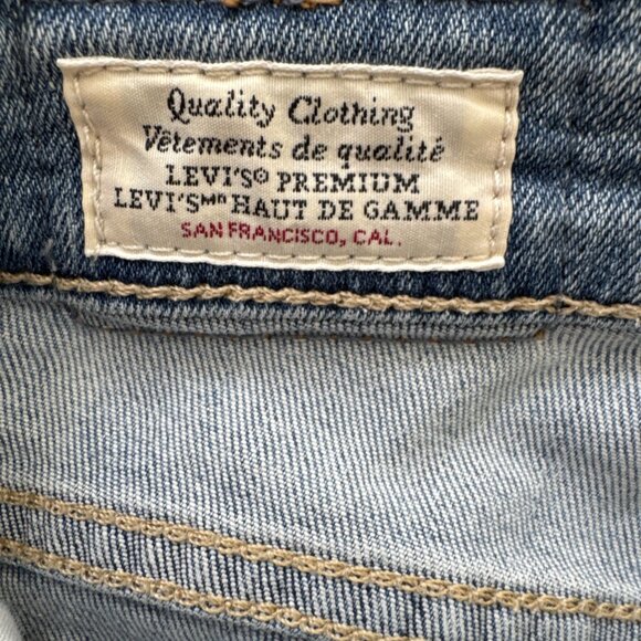 LEVIS Vintage 712 Slim Blue Light Washed Mid Rise Denim Jeans Women's Size 24 - Picture 7 of 10